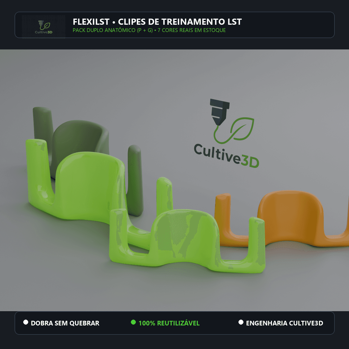 FlexiLST™ Clips de Treinamento LST Dobráveis (Pack Duplo P + G) - Ângulo e detalhe técnico 11