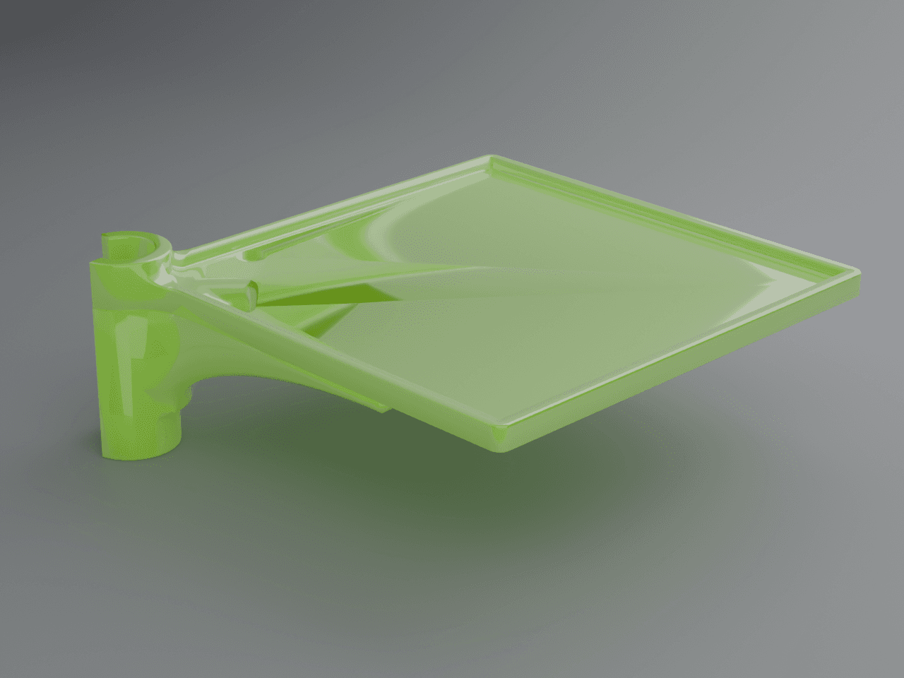 Bandeja e Prateleira de Canto Heavy Duty p/ Tenda de Cultivo (160x160mm) - Ângulo e detalhe técnico 5